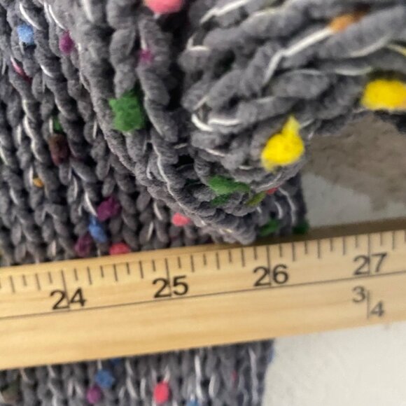 NWT $59 Seven7 Popcorn Chenille Sweater X-Large Grey Confetti Relaxed Boxy Loose - Picture 8 of 9